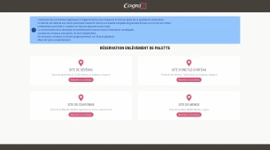 Outil de réservation de palette pour Cogra